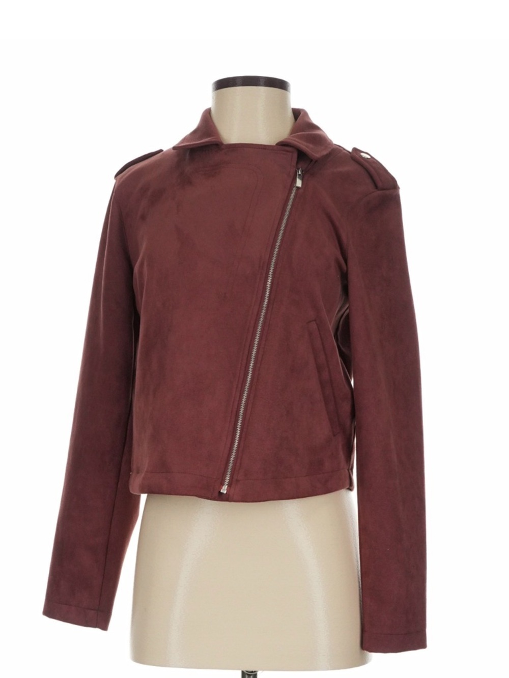Lauren Conrad Brown Suede Moto Jacket - XS